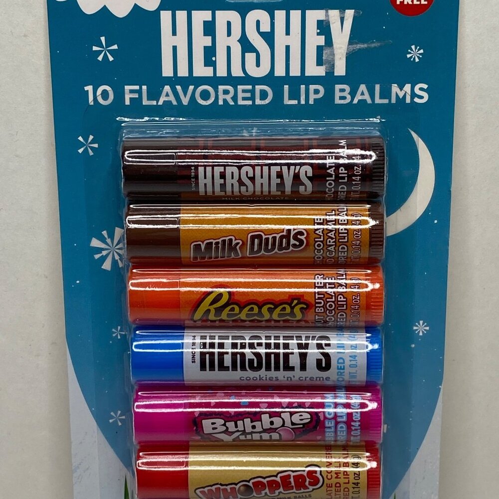 Hershey Candy Flavored Lip Balm Girls Bubble Yum Whoppers Mounds York S'mores
